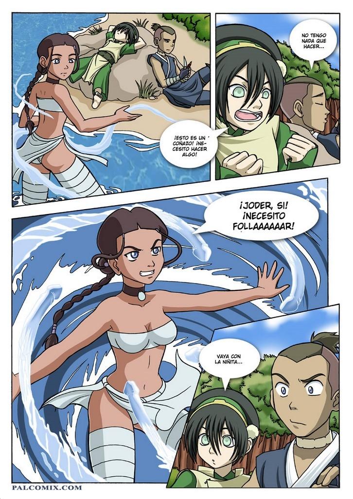Avatar sexo en la playa con katara, Suki, Toph Beifong, Sokka