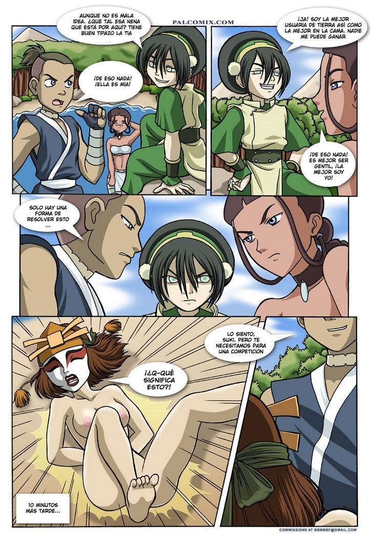 Avatar sexo en la playa con katara, Suki, Toph Beifong, Sokka